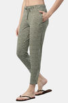 Enamor Viscose Loungewear Bottom - Armygreen Arrowhead Aop — thumbnail 3